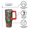 thumbnail image 3 of 30 Oz Reindeer Bells Tumbler With Handle, Xmas Coffee Travel Cup, Festive Holiday Gift, 3 of 5