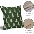 thumbnail image 4 of Christmas Pillow Covers 16x16 Set of 2 Dark Green Xmas Tree Rustic Style Winter Print Decorative Outdoor Pillowcases Farmhouse Vintage Holiday Decorations Throw Cushion Case Decor for Couch Sofa Bed, 4 of 6