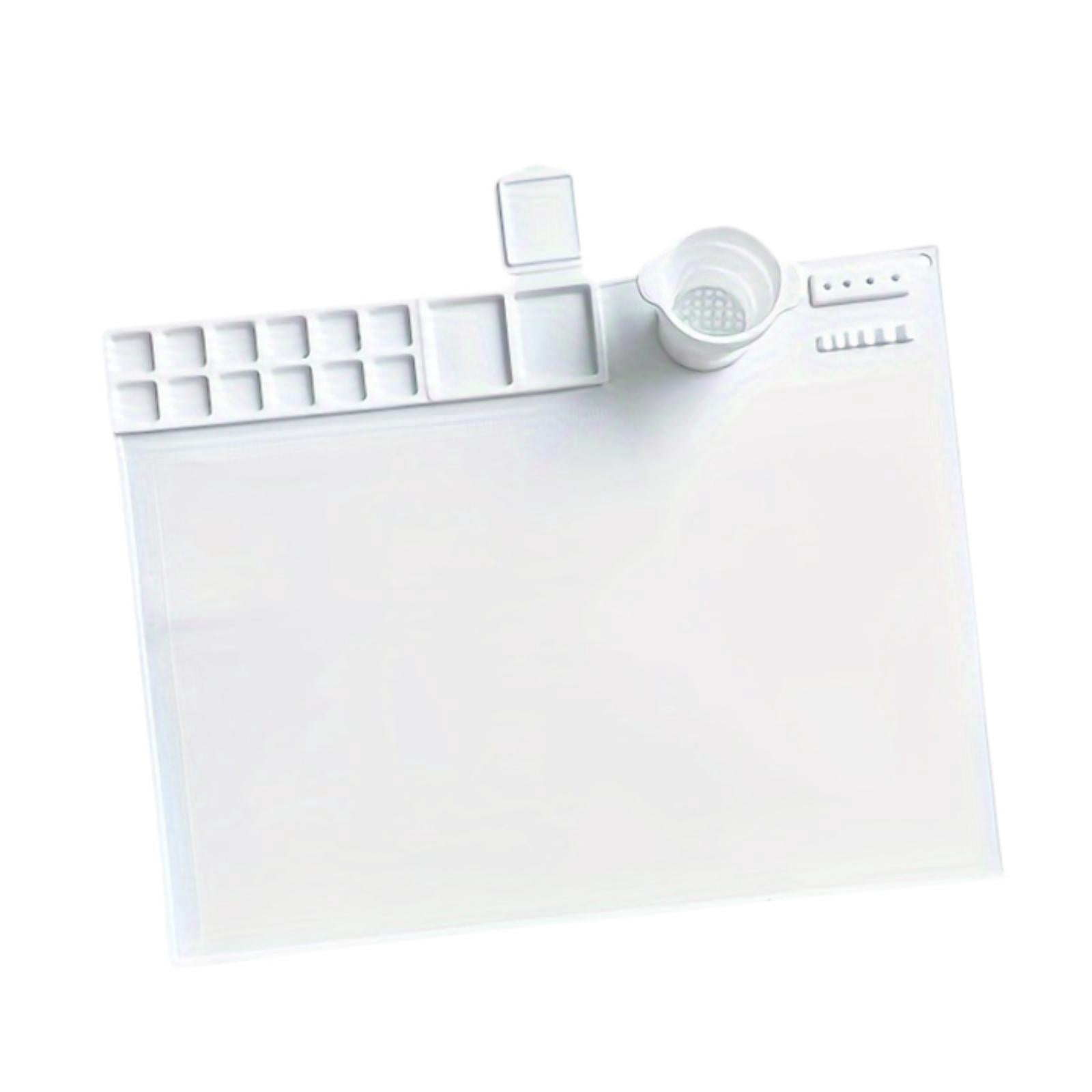 QccHieUs Silicone Painting Mat Artist Mat Multipurpose Easy to Clean Washable Drawing Mat White