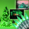 thumbnail image 3 of Cadena de luces Holiday Essence 100 LED verdes de 8,2 m para interiores y exteriores, 3 of 9
