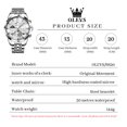 thumbnail image 6 of OLEVS Automatic Watches for Men Self Winding Mechanical Skeleton Luxury Dress Chronograph Gold Plated Stainless Steel Calendar Moon Phase Waterproof Luminous Mens Wrist Watches Reloj Para Hombre, 6 of 15