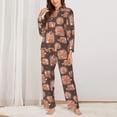 thumbnail image 2 of Disketp Ensemble de Pyjama Renard Magnifique à Manches Longues pour Femmes - TG, 2 of 7