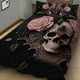 thumbnail image 3 of Rosas y calavera - Juego de edredón personalizado calavera, 3 of 6