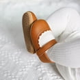 thumbnail image 4 of Mocasines de cuero para bebé, zapatos con suela de goma para recién nacido, primeros caminantes con borde Floral, zapatos para niños pequeños, antideslizantes para niñas, 4 of 4