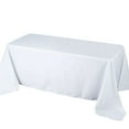 thumbnail image 5 of Efavormart 90x132" Seamless Premium WHITE 200 GSM Linens Polyester Rectangle Tablecloth Commercial Grade For Wedding Banquet Restaurant, 5 of 7