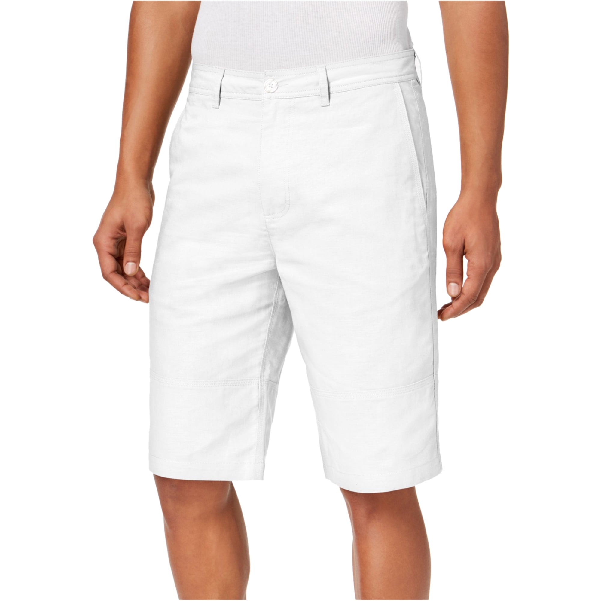 Sean John Sean John Mens Linen Casual Chino Shorts, white, 42