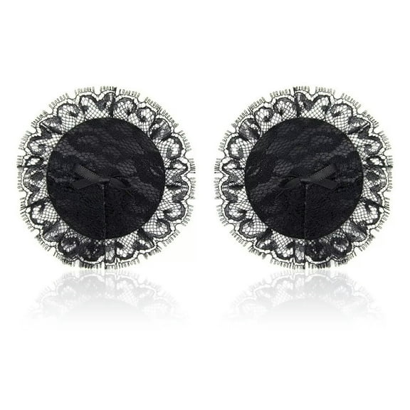 HOOUN Reusable Black Lace Cover Breast Nipple Butterfly Dress Pasties Silicone Gift