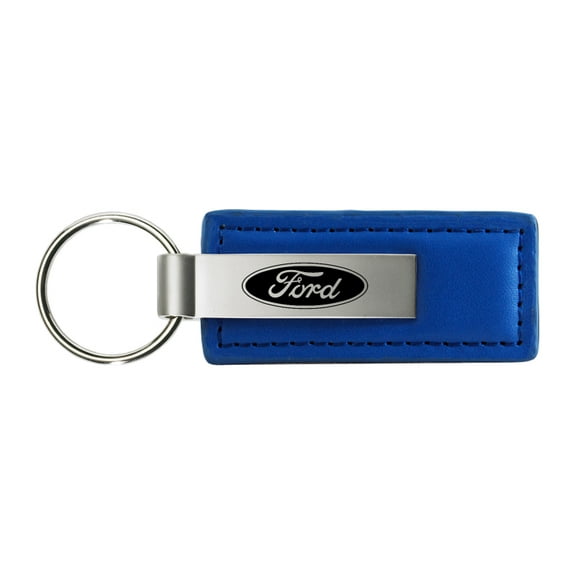 Ford Rectangular Leather Key chain (Blue)