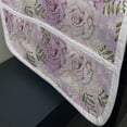thumbnail image 3 of Floral Microwave Oven Cover, Romantic Rose Bouquets Fragrance of Love Petals Beauty Flourish Motif, Water Resistant Organizer with Pockets for Kitchen, 36" x 12", Pale Purple Green Beige, by Ambesonne, 3 of 4