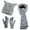 A-Grey458, variant on Bibifish Womens Hat Gloves Scarf Sets Beanies Hat Long Scarves And Touchscreen Gloves Trendy Winter Warm 3 Pc Cold Weather Hat Gloves Scarf Sets