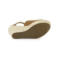 thumbnail image 5 of BLISSFUL STEP Espadrilles Platform Heels Wedge Sandals Brown 7, 5 of 8