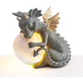 thumbnail image 3 of Estatua de animal de dragón para decoración del hogar, patio, estatua de dragón de meditación al aire libre, esculturas de dinosaurios de resina y estatuas de jardín, luces LED, figura estatuaria de jardín, dragón de meditación oso de fresa Electrónica, 3 of 5