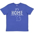 thumbnail image 3 of Inktastic It's Home- State  of Michigan Outline Distressed Text Youth T-Shirt, 3 of 5
