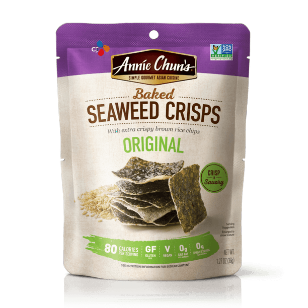 Annie Chun's Original Seaweed Crisps, 1.27 oz, (Pack of 10) Walmart