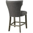 thumbnail image 4 of Bowery Hill 25" Upholstered Counter Stool in Charcoal and Gray, 4 of 7