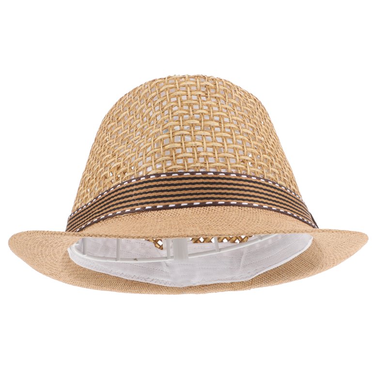 Straw Hat Short-brimmed Beach Hat Breathable Woven Bucket Hat For Men Women