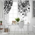 thumbnail image 5 of Black Gradient Blackout Curtains for Bedroom, Abstract Polka Dots Vintage Modern Art Thermal Insulated Kitchen Drapes with Grommets, Light Blocking Window Treatment, 2 Panels 52" x 90", 5 of 7