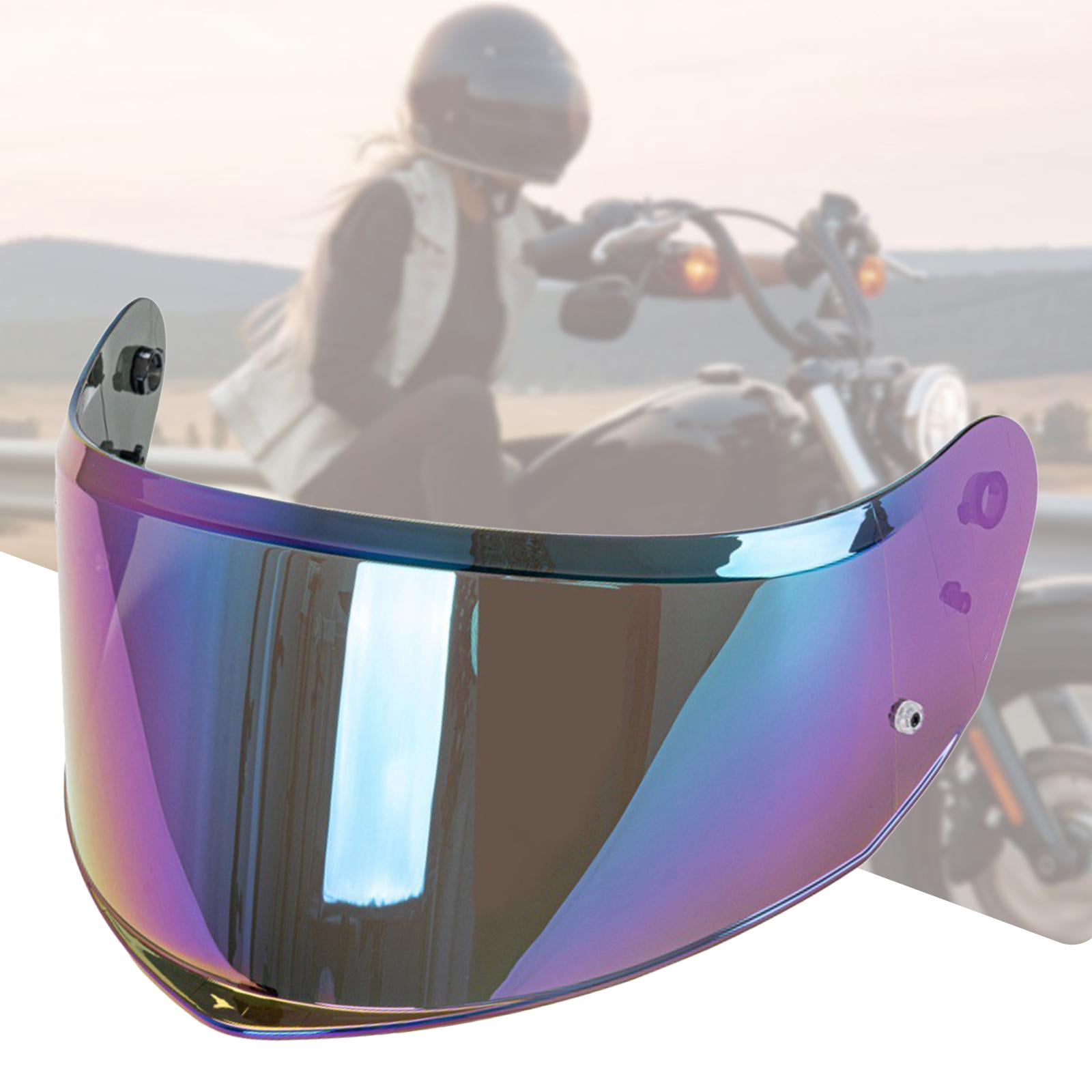funtasica Full Face Helmet Visor Helmet Anti Scratch PC Easy Installation Replace Part Wind for Ff808 Colorful