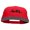 Red, variant on Roadtrip Embroidered Superior Cotton Twill Flat Bill Snapback Prostyle Cap - Red OSFM