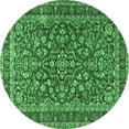 thumbnail image 1 of Ahgly Company Indoor Round Persian Emerald Green Traditional Area Rugs, 5' Round, 1 of 4
