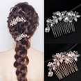 thumbnail image 2 of Bridal Hair Comb Vintage Rhinestones Hair Side Comb Wedding Hair Accessories, 2 of 10