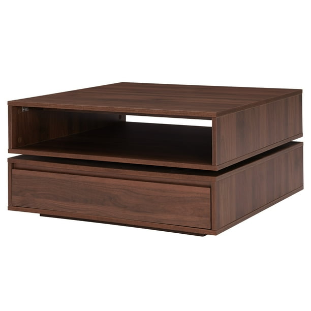 Mischa Swivel Storage Square Coffee Table Walmart Com Walmart Com
