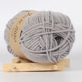 thumbnail image 2 of 2Pcs Milk Cotton Crochet Yarn, Knitting Wool for Clothes Scarf, Soft Breathable Diy Thread for Handmade Crafts Light Grey2, 2 of 2