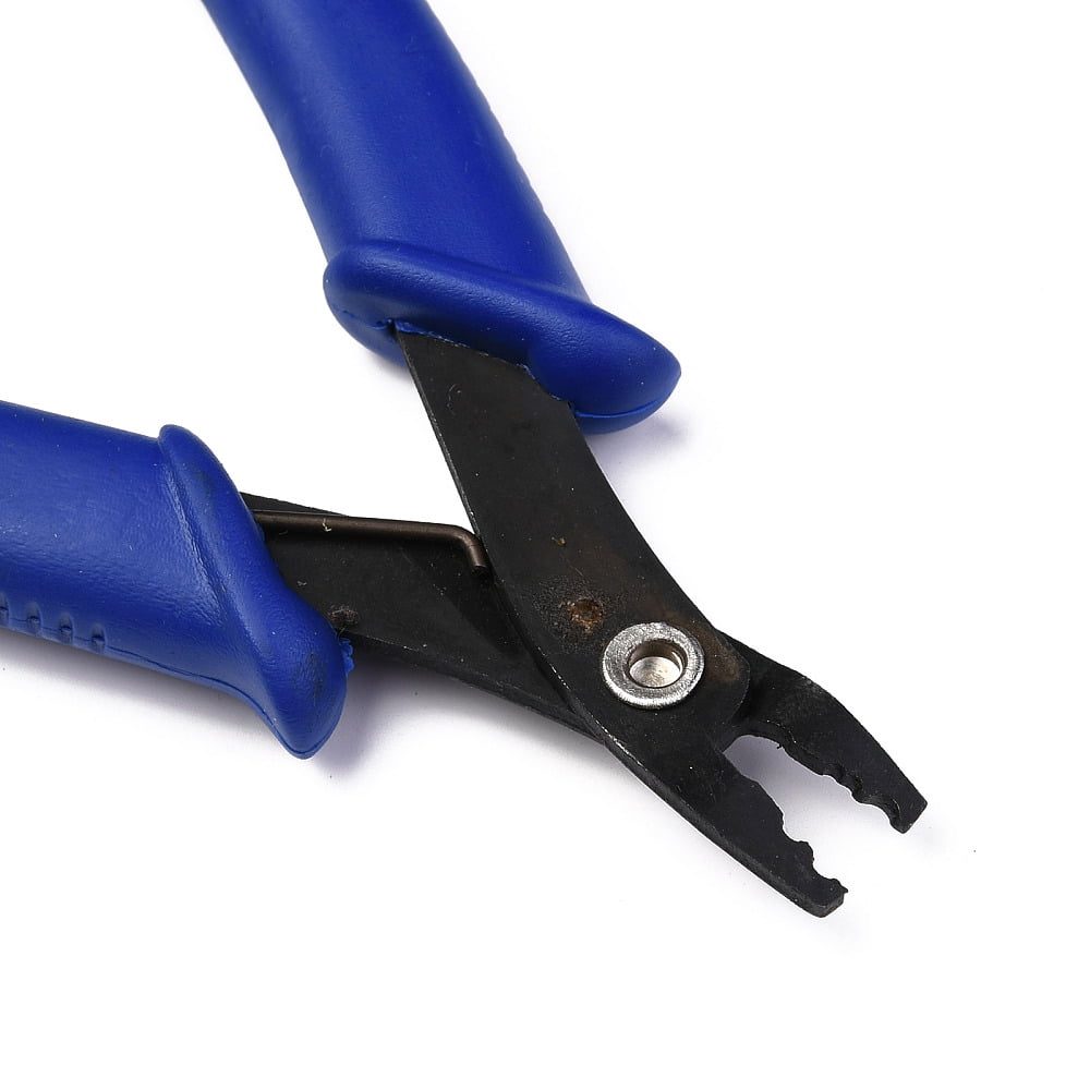 12 pc 45# Carbon Steel Jewelry Tools Crimper Pliers for Crimp Beads Dark Blue 125x80x14mm