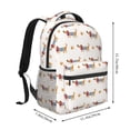 thumbnail image 2 of Fotbe Dachshund Dog Puppy Mochila Casual con Estampado para Escuela, Viajes y Actividades al Aire Libre - Duradera, Ligera y Cómoda, 2 of 5