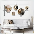 thumbnail image 4 of Designart "Marbled Meditations Gold and Pink I" Abstract Marble Metal Wall Art Set of 5 Piece, 4 of 5