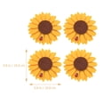 thumbnail image 2 of SKISUNO 4Ud Clips De Flor Girasol Amarillo Material Resistente Para Hogar, 2 of 7