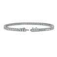 thumbnail image 2 of BERRICLE Sterling Silver Princess Cut Cubic Zirconia CZ Fashion Tennis Bracelet for Women, Rhodium Plated, 7.5 inch, 2 of 6