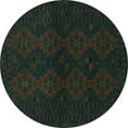 thumbnail image 1 of Ahgly Company Machine Washable Indoor Round Persian Turquoise Blue Traditional Area Rugs, 8' Round, 1 of 4