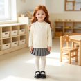 thumbnail image 6 of Toddler Kids Sweater Vest V Neck Cable Knit Sleeveless Uniform Knitwear, 6 of 6