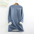 thumbnail image 4 of Hauts à Col Haut pour Femmes Automne et Hiver Mode Décontractée Tempérament Peluche Chaude sous-Couche Imprimé de Noël Chandail Manches Longues Col Rond Long Pulls de Noël pour Femmes, 4 of 5