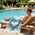 thumbnail image 6 of Taicans Blue Butterfly Heart Beach Towel 27.5x55in,Soft Microfiber Quick Dry Sand-Free Absorbent Towel,Summer Ocean Print Pool Bath Towel for Beach Vacation Travel, 6 of 6