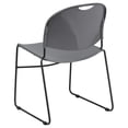 thumbnail image 6 of Scranton & Co Stacking Chair with Black Frame in Gray, 6 of 7