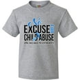 thumbnail image 3 of Inktastic No Excuse for Child Abuse April Child Abuse Prevention Month Youth T-Shirt, 3 of 5