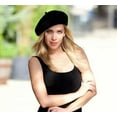 thumbnail image 2 of AWAYTR Women French Wool Beret Hats - Solid Color Classic Beanie Winter Cap, 2 of 6