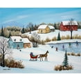 thumbnail image 2 of Mark, Sharon 24x20 White Modern Wood Framed Museum Art Print Titled - Time for a Sleigh Ride, 2 of 4