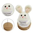 thumbnail image 4 of Handmade Crochet Toy Crochet Toy Positive Crocheted Frog with Encouraging Card Handmade Funny Knitting Rabbit Pig Owl Toy Perfect Gift for Kids Adults, 4 of 8