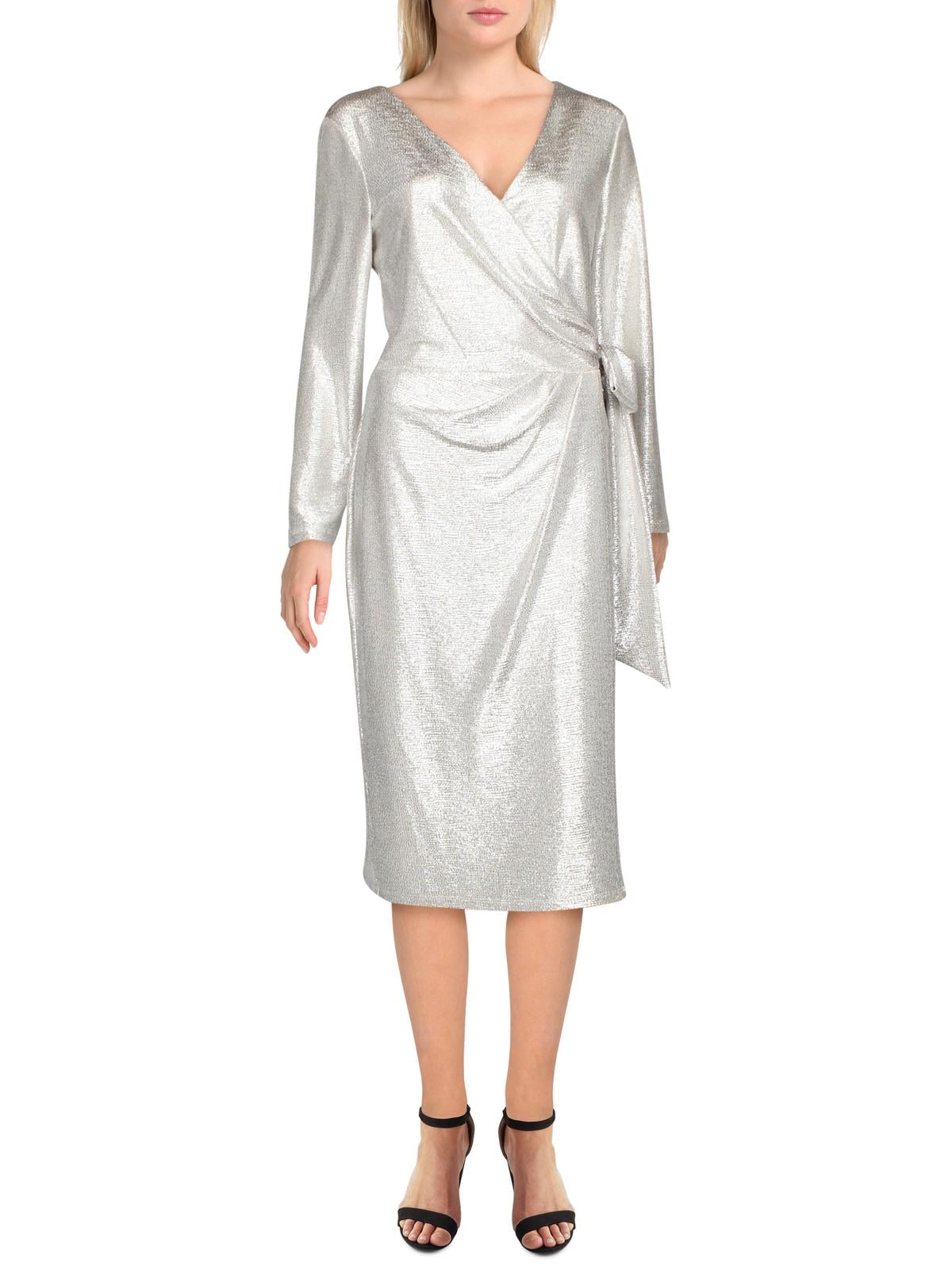 ralph lauren silver dress