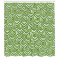 thumbnail image 3 of Ambesonne Feather Shower Curtain, Peacock Design Circles, 69"Wx75"L, Apple Green Fern Green, 3 of 3