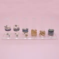 thumbnail image 2 of FROG SAC 6 Rod Ring Holder Jewelry Stand, Clear Acrylic Ring Display Organizer For Girls Room, Small Cylinder Storage For Multiple Rings For Women, 2 of 10
