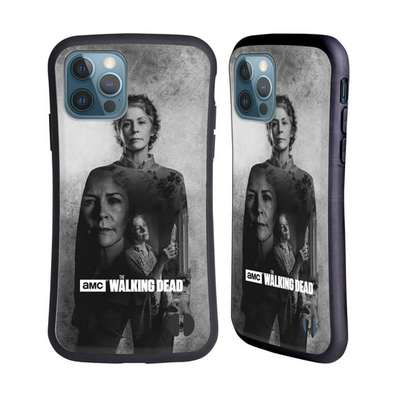 Head Case Designs Officially Licensed AMC The Walking Dead Double Exposure Carol Hybrid Case Compatible with Apple iPhone 12 / iPhone 12 Pro