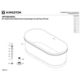 thumbnail image 5 of Kingston Brass VRTDE612922 60-Inch Solid Surface Oval Double Ended Freestanding Tub with Drain in Glossy White/Matte White, 5 of 9