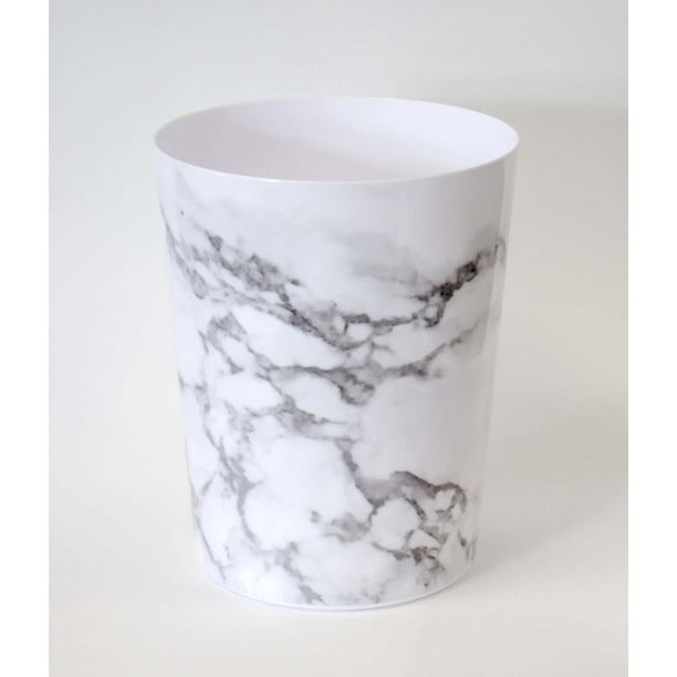 Splash Home Marble Grey Wastebasket Trash Can, 1 Each