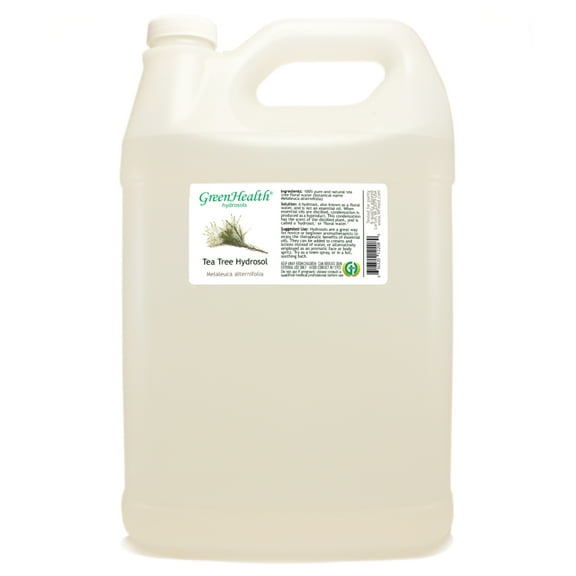 Tea Tree Hydrosol - 1 Gallon Hydrosol (FLORAL WATER) - Clear Plastic Jug w/ Cap - GreenHealth