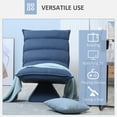thumbnail image 6 of HOMCOM Swivel Floor Chair with Back Support, Microfiber Adjustable Video Gaming Chair for Reading, Lounging, Meditating, Blue, 6 of 9