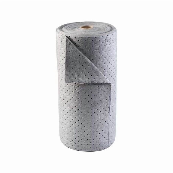 Sorbent Roll, 38 gal, 30 in x 150 ft, Universal, Gray, Polypropylene